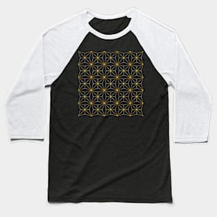 Art Deco geometric pattern navy and gold Baseball T-Shirt